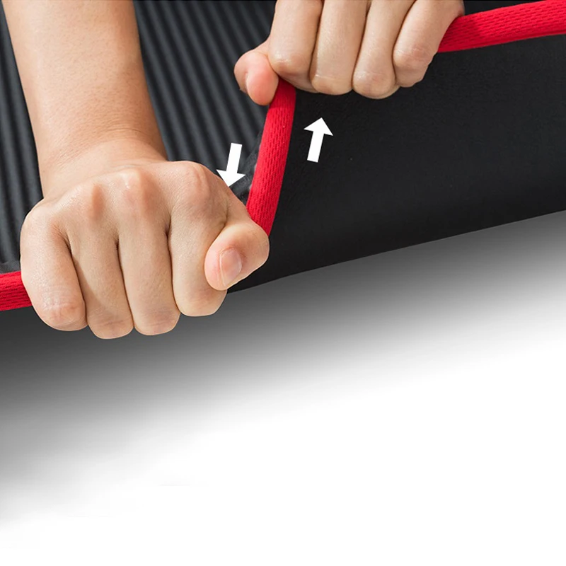 10mm Multifunctional Non-slip Yoga Mat Fitness Sports Yoga Mat Beginner Thicken Edge Covered Outdoor Slim Yoga Gym Exercise Mats
