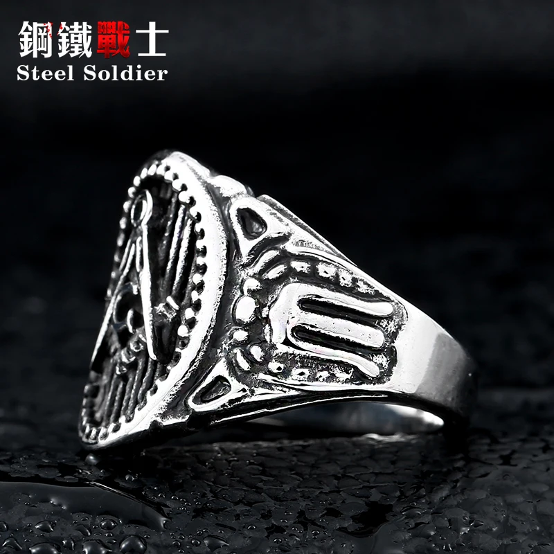 Мужское масонское кольцо из нержавеющей стали 316l|jewelry mood ring|jewelry silver ringring |