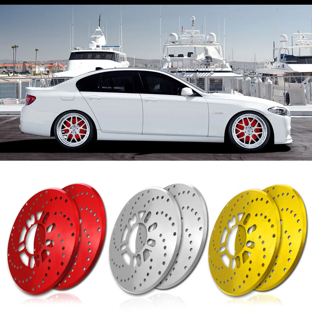 2 шт. холодный металл автомобиля Rim наклейки автомобиль Стайлинг дисковые тормоза