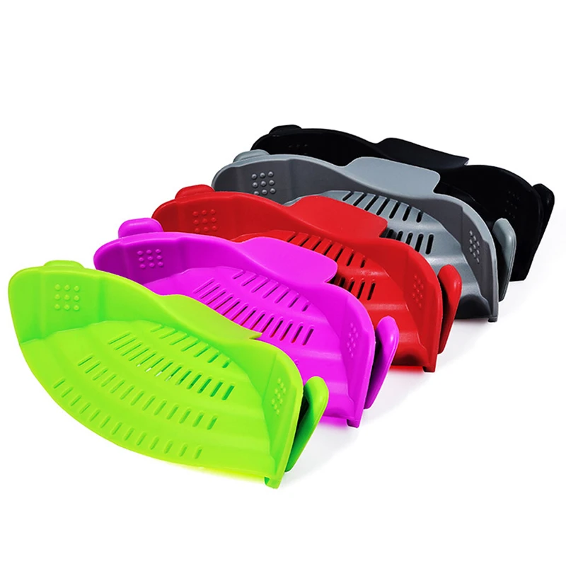 FHEAL Silicone Clip-on Pot Pan Bowl Funnel Strainer Rice Washing Colander Multifunction Kitchen Gadgets | Дом и сад