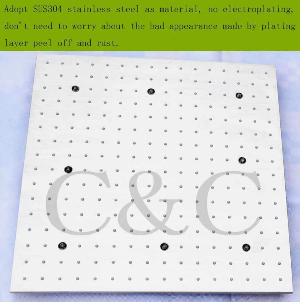 Большой душевой клапан 24 &quot светодиодный кран для душа массажная насадка