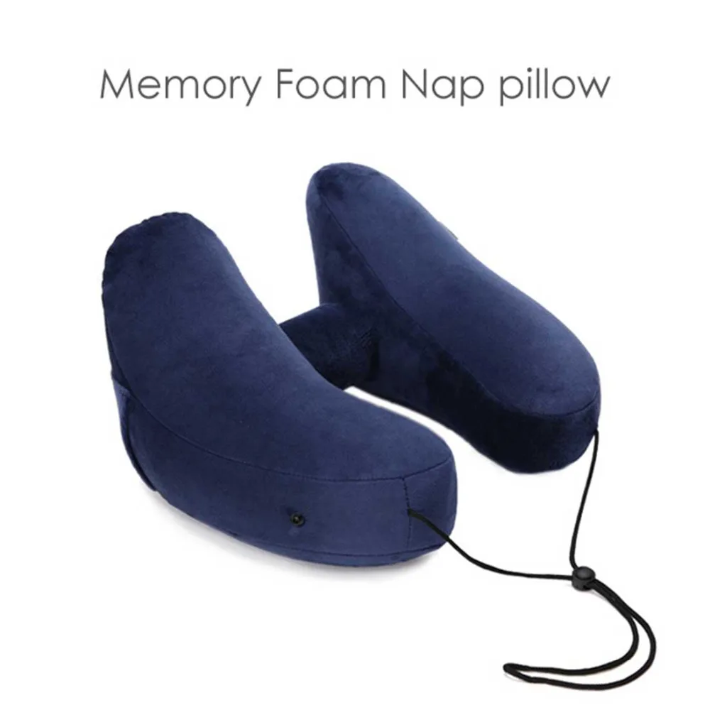 Creative H Inflatable Multifunctional Portable Foldable Outdoor Travel Neck Pillow Folding Airplane Car Office Sleeping Cushion | Дом и сад