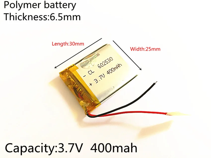 3 7 V 400 mAH [602530] PLIB полимерный литий-ионный/литий-ионный аккумулятор для GPS mp3 mp4 mp5 dvd