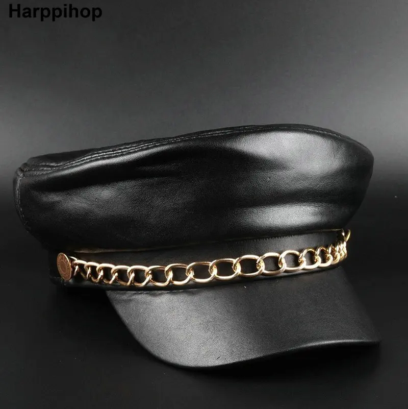Harppihop * 2019 Весенние шапки из овечьей кожи повседневные теплые мужские в стиле
