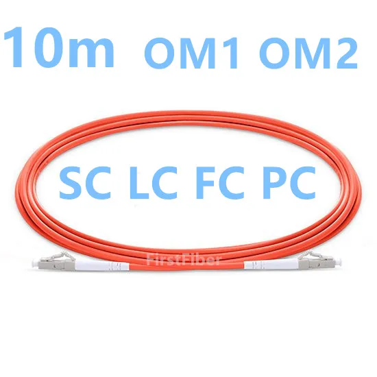 10m LC SC FC PC UPC OM1 OM2 волоконный патч-кабель перемычка патч-корд Simplex Multimode 2 0 мм |