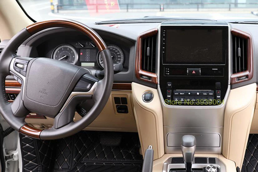 Для TOYOTA LAND CRUISER 2016 2018 дерево ABS хром автомобиль все виды аксессуаров для интерьера