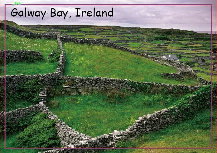 

Travel Refrigerator Magnets 78*54mm,Stone walls in Galway Bay, Ireland Tourist Rigid Magnets 20627