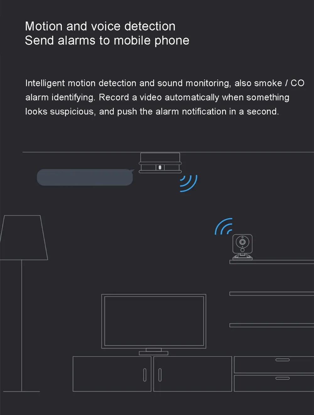 Xiaomi Xiaofang 1080P Портативная мини видеокамера ночного видения 8X цифровой зум wifi приложение управление для дома