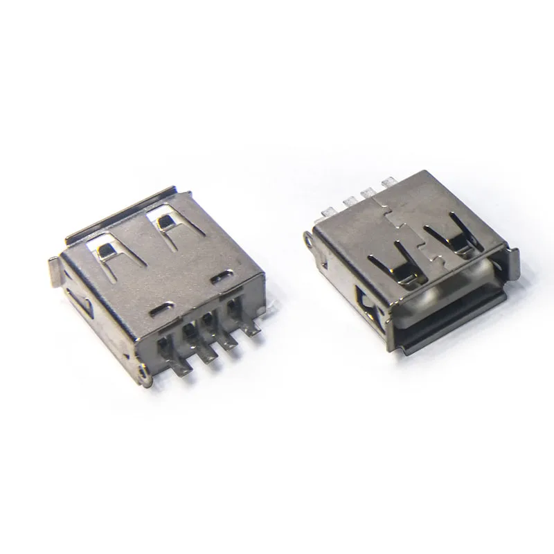 

20 pcs/lot TypeA Warp Edge 4Pin Female USB Connector Port Jack Sockect Terminals Tail Plug