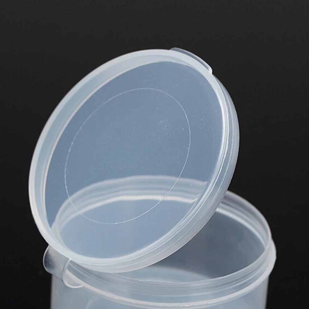 5 шт прозрачные маленькие круглые пластиковые держатели для сбора с крышкой