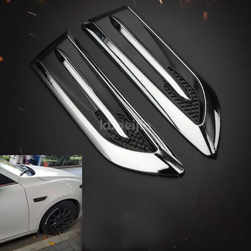 1 Pair 3D Side Mesh Cover Shark Gills car Decoration Sticker for Volvo xc60 s60 s80 s40 v60 Land Rover discovery A8 accessories |