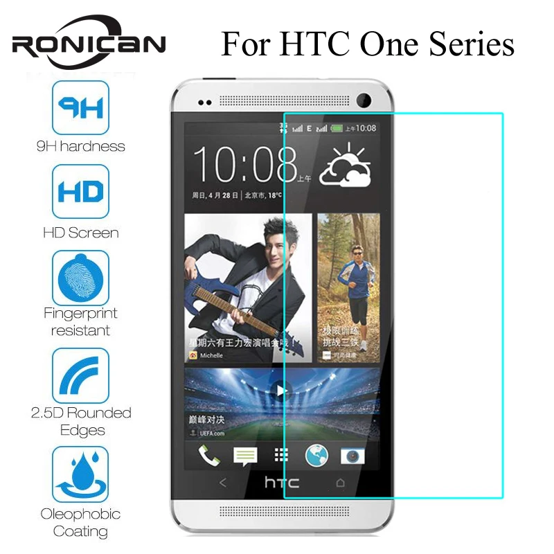 Защитное стекло 9H закаленное для HTC One M7 M8 защитная пленка Desire 820 616 610 516 U11Plus