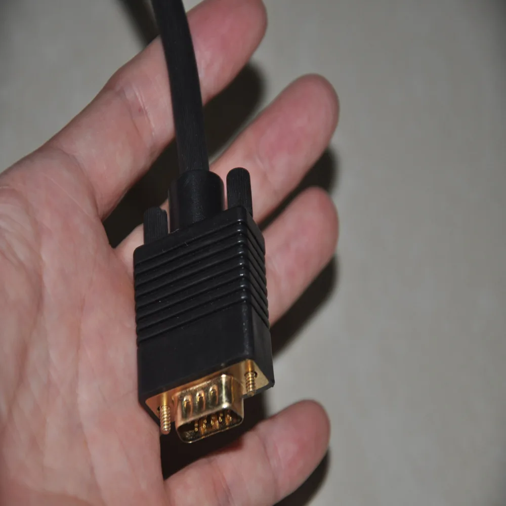 Золотой VGA к сплиттер 1 шт. двойному монитору Высокое качество 15P 3 + 6 Диаметр 8 0