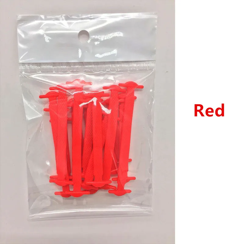 Red 16 шт./компл. шнурки для бега без завязок; эластичные силиконовые шнурки подходят ко всем кроссовкам; ремешки шнурки для обуви унисекс Для женщин Для мужчин спортивная(ый - Цвет: Red