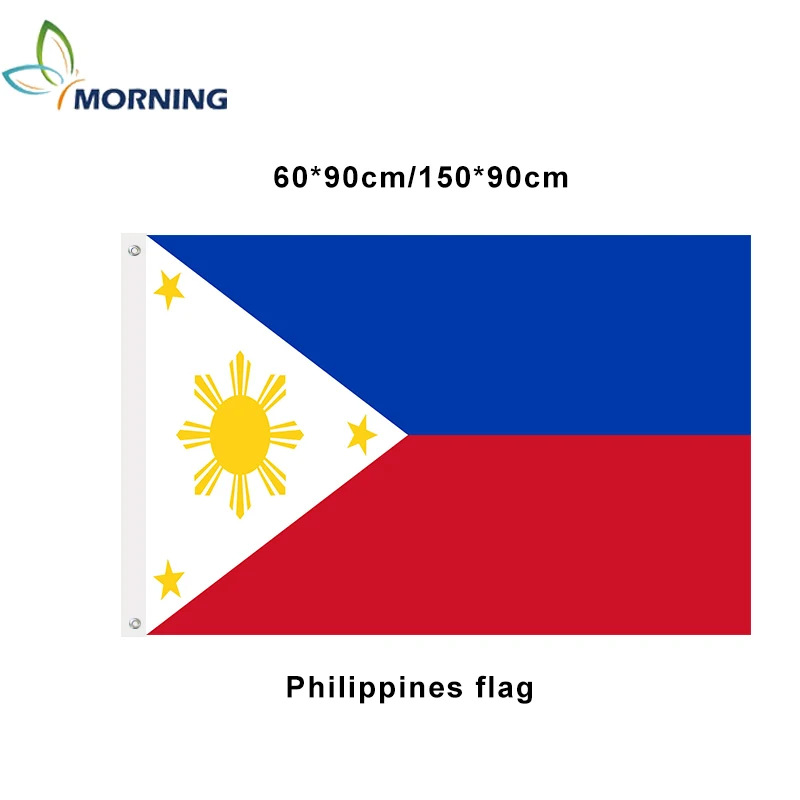 

Morning custom flag Philippines flag 90x150cm polyester national flag and banner for festival home decoration
