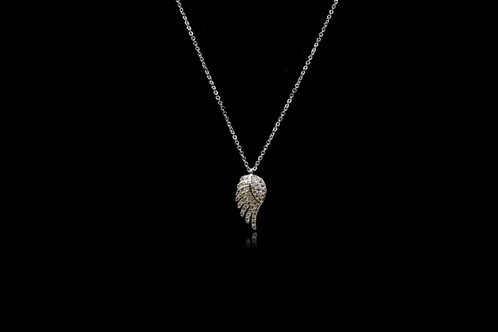 Women Choker Necklaces Gothic Feather Angel Wing Pendants Necklace Silver Tone Kettingen Kolye Jewelry | Украшения и аксессуары
