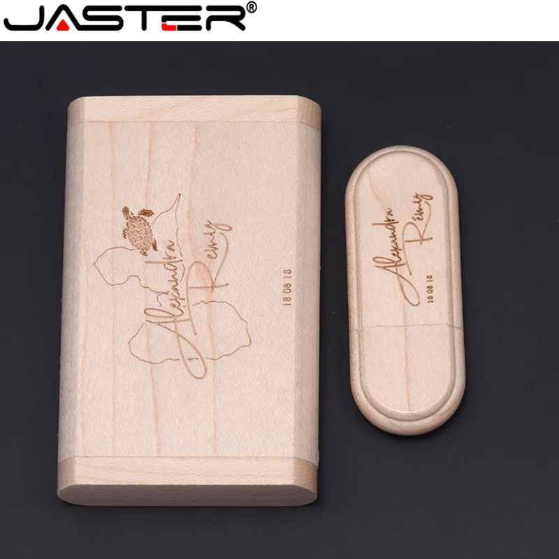 USB 2 0 (1 шт. бесплатный логотип) Деревянный usb + флип-бокс флеш-накопитель карта