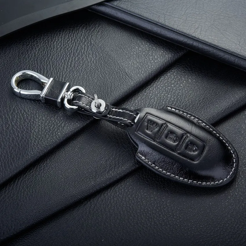 Кожаная подставка для ключей Nissan Almera X Trail Qashqai murano Maxima|for nissan|leather key coveraccessories for car |