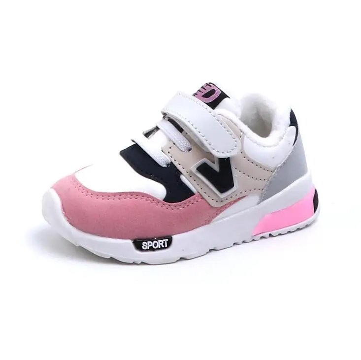 Children Sport Fleece Shoes Autumn Winter Fashion Breathable Kids Boys Girls Anti-Slippery Sneakers Baby Toddler | Детская одежда и