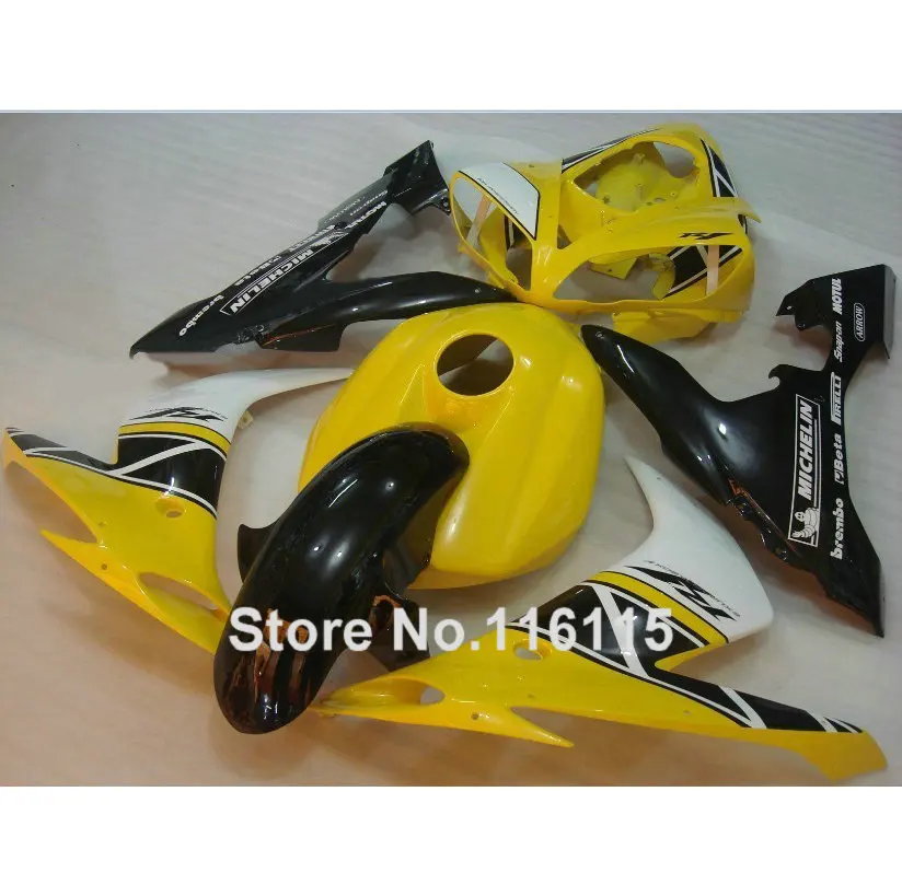 MOTOMARTS ABS motorcycle fairings set for YAMAHA YZF R1 2004 2005 2006 white yellow black fairing kit 04 05 06 CY15 Full inje | Автомобили
