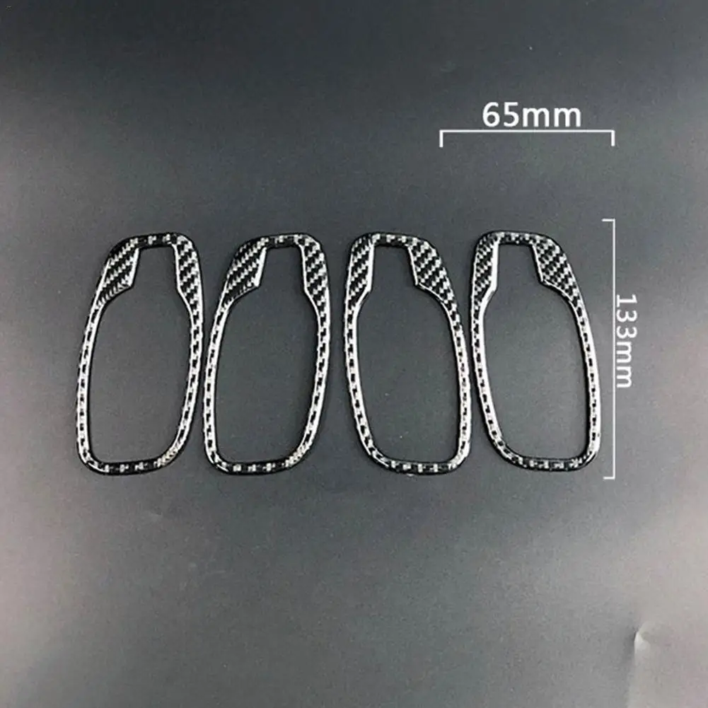 4PCS/Pack Carbon Fiber Door Handle Decorative Frame Cover Trim For BMW 5 Series E60 Car Accessories Christmas Gift | Автомобили и