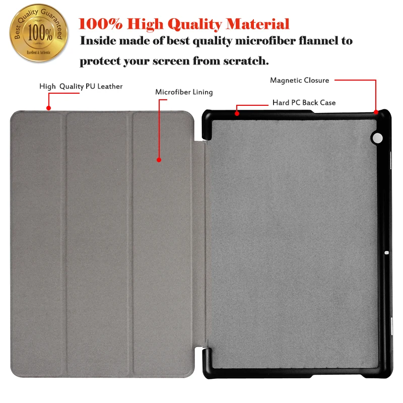 Чехол для HUAWEI MediaPad T3 10 9 6 ''тонкий кожаный флип чехол с подставкой Huawei планшета