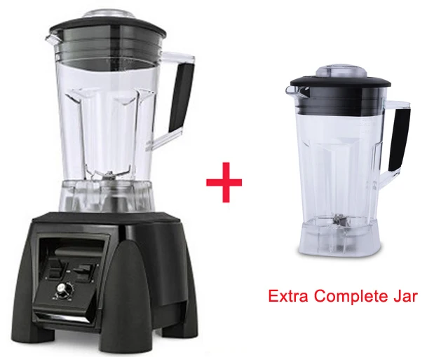 2200W Heavy Duty Commercial Professional ice smoothies bar blender food stand mixer juicer crusher food processor - Цвет: BLACK EXTRA JAR