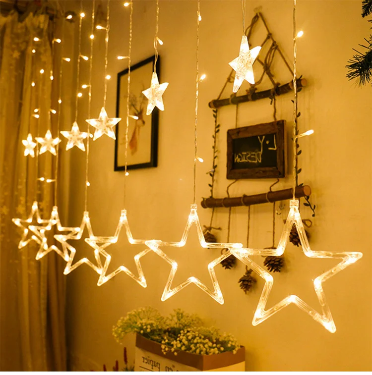 HUIRAN Star Merry Christmas светодиодная гирлянда, рождественские светодиодные лампы, рождественские украшения для дома, рождественские вечерние с новым года
