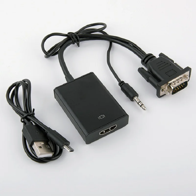 Преобразователь из VGA в HDMI адаптер Высокое качество выход 1080P HD аудио кабель hdmi