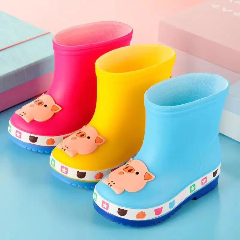 

Children Cartoon Rain Shoes Kid Waterproof Baby Girl Boy Cute Lovely Unisex Antiskid Cartoon Flat Good Fashion Toddler Rainboots