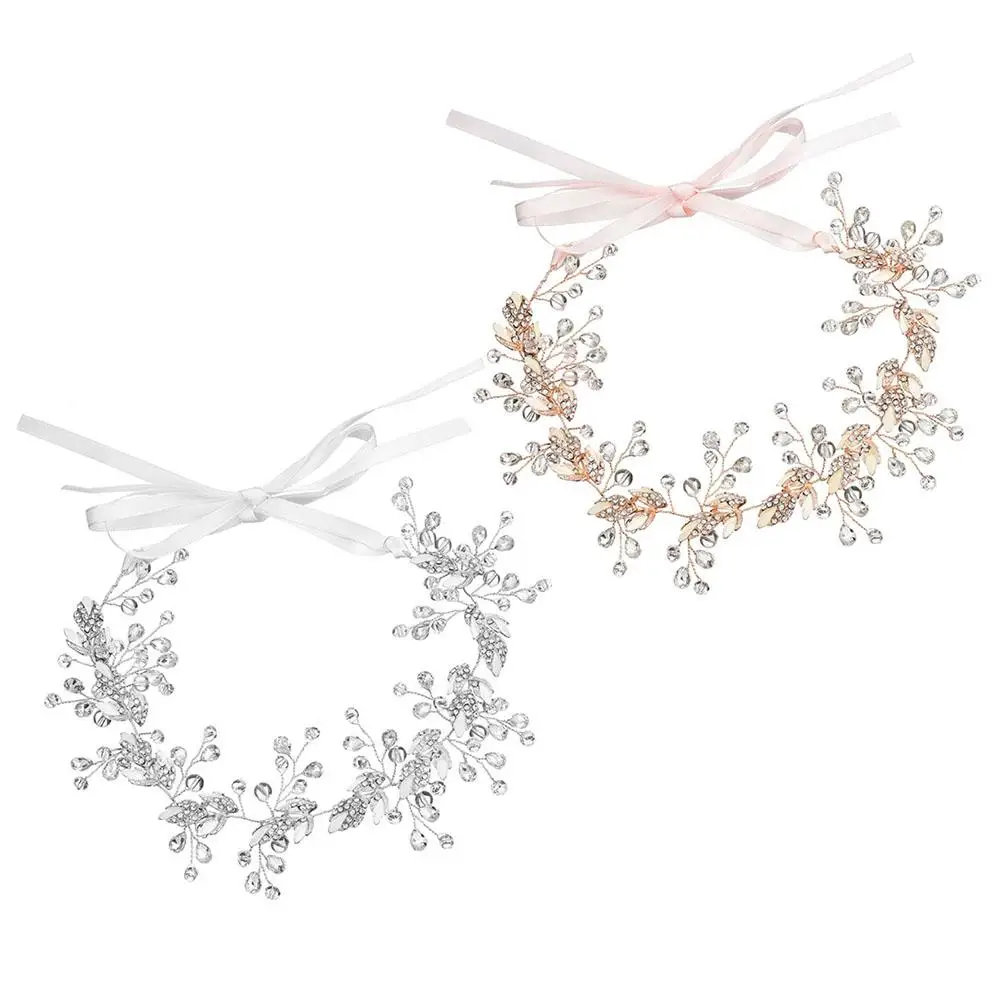 

Rhinestone Alloy Headbands Wedding Hair Accessories Bridal Pearl Headband Pearl Hair Band Handmade Bridal Head Jewelry