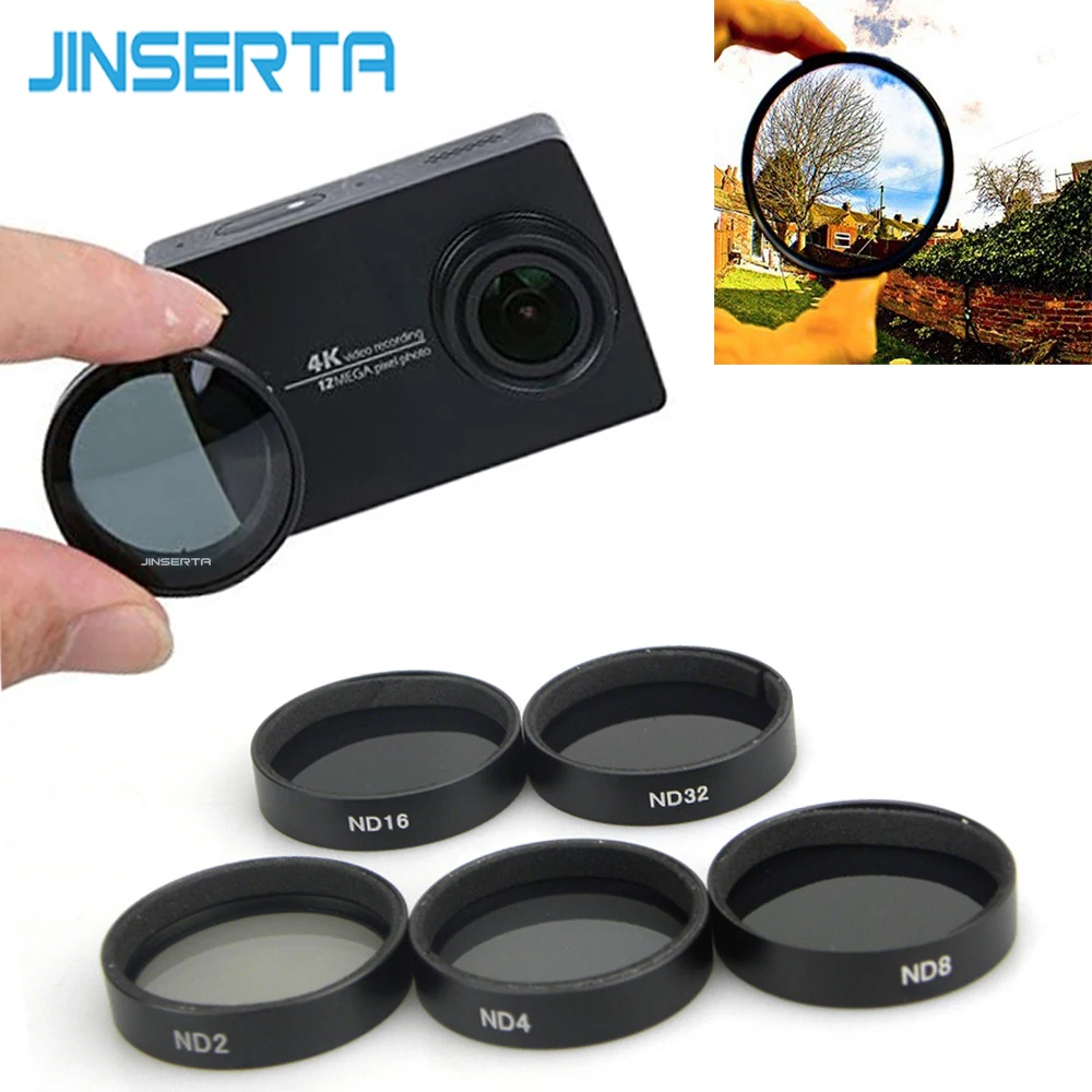 Фильтр JINSERTA ND2/ND4/ND8/ND16/ND32 для оригинального Xiaomi Mijia Smart Car recorder для Xiaomi Mijia 4K экшн-камеры