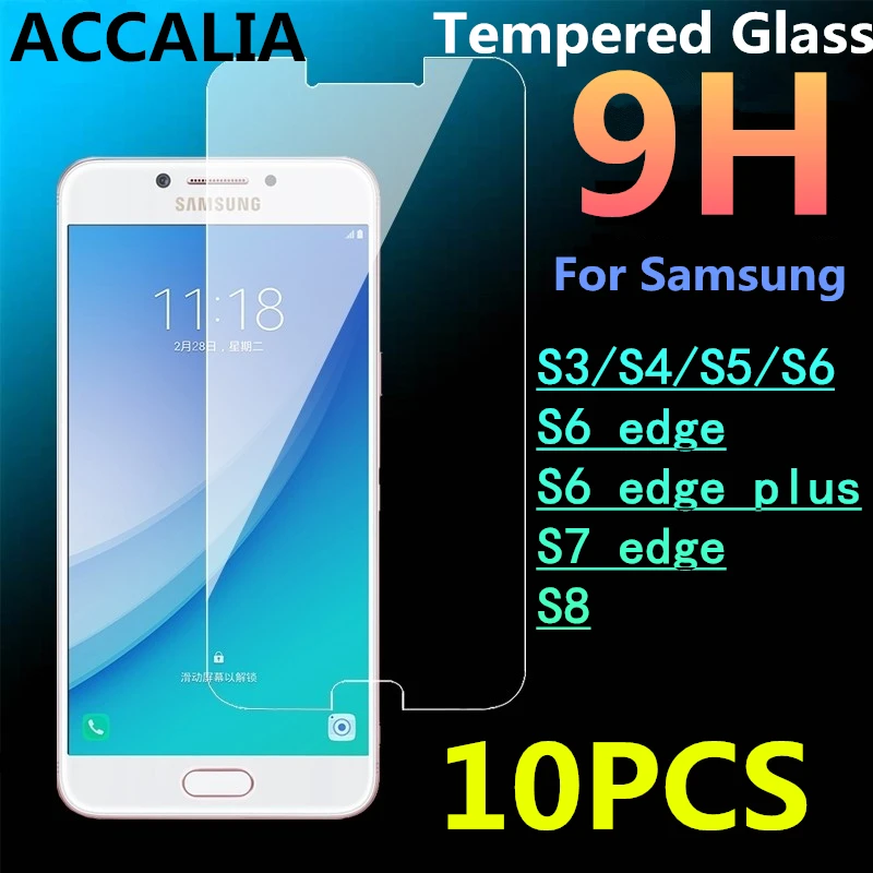 10 шт Горячая продажа Закаленное стекло пленка для Samsung Galaxy S8 S5 S3 S4 S6 S6edge edge Puls S7edge S7
