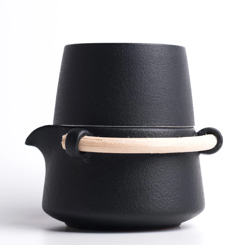 TANGPIN черная посуда керамическая чайник с 2 чашками gaiwan чайные наборы портативный дорожный чайный набор Посуда для напитков