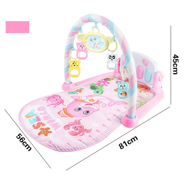 

Baby Play Mat Kick Piano Keyboard Music Playing Projection Mat Infant Exercise Education Rack Carpet BM88