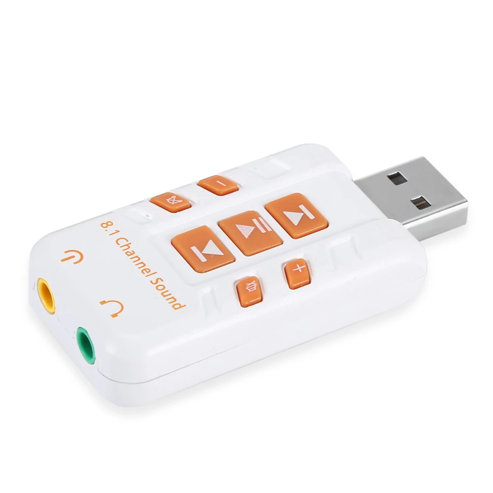 Оригинальное антимагнитный Внешний USB звуковая карта 8.1 адаптер 3D Аудио микрофон