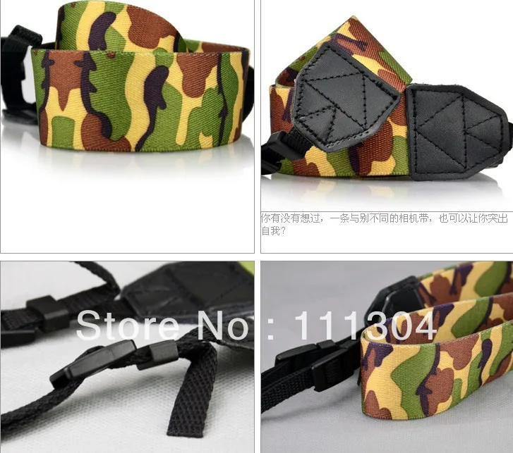 Koop 10 Stks Nieuwe Camouflage Bandjes Zachtste Camera Schouderriem Coolste Draagriem Voor Canon Nikon Pentax D3100 D7000 60d D800