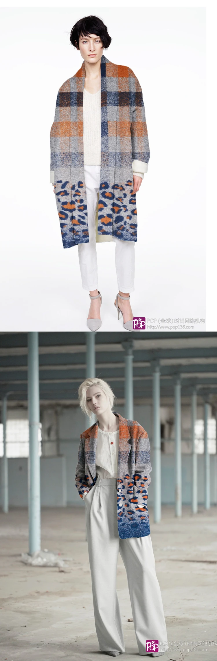 Шерстяная ткань Высококачественная модная для пальто с леопардовым принтом | Дом