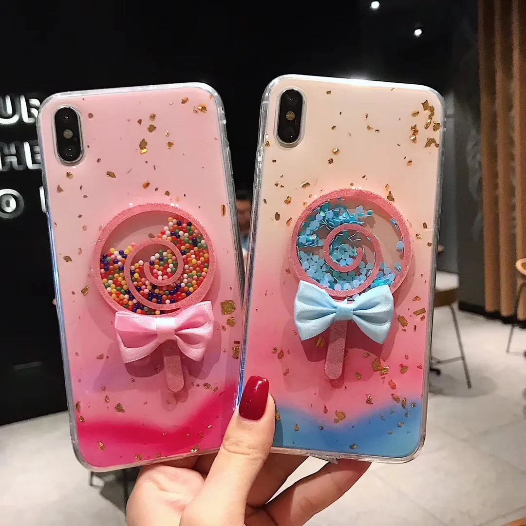 Милый блестящий чехол для телефона iPhone X XR XS Max чехлы iphone 6 6S 7 8 Plus яркий мягкий из