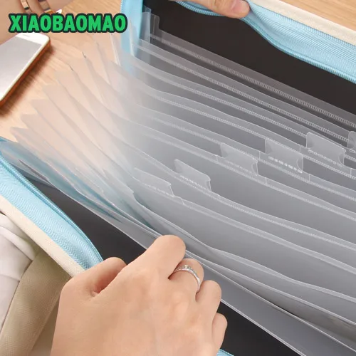 Утолщенная ручка+ молния+ 13 слоев! 28,5X35,5X4 см, ткань Оксфорд, расширяющаяся папка для документов, Сумка для документов, А4, бумага для органайзера, держатель