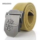 Мужскойженский холщовый ремень BOKADIAO, армейский тактический ремень в стиле милитари, металлический меч, пояс с пряжкой для джинсов