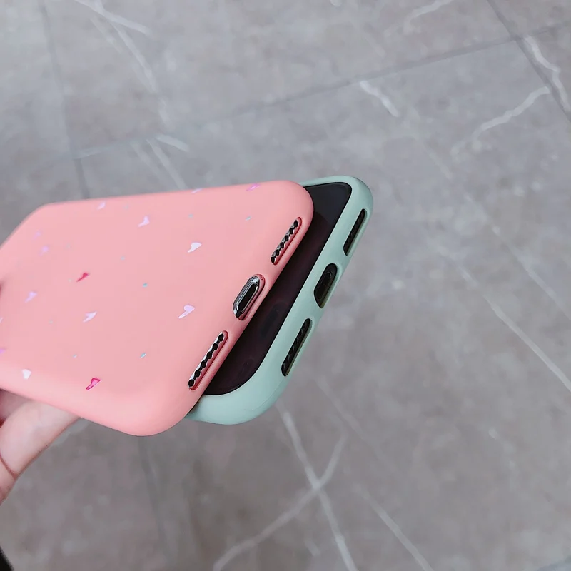 STROLLIFE Many Little Love Hearts Phone Case for IPhone XS Max XR Cute Couples Cover 6 X 7 8 Plus Soft TPU Back Shell |