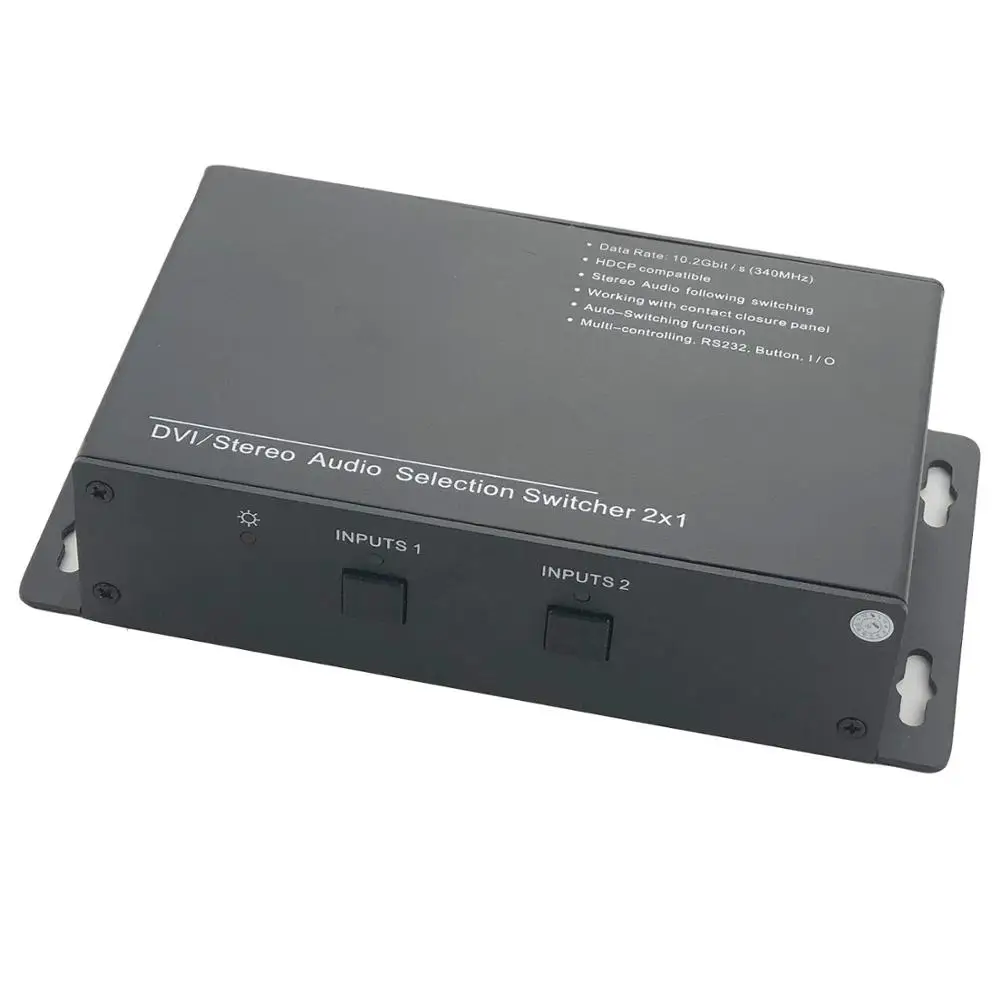 2-портовый dvi-переходник 2X1 с аудио и RS232 управления DVI 2 в 1 переключатель 1920X1080