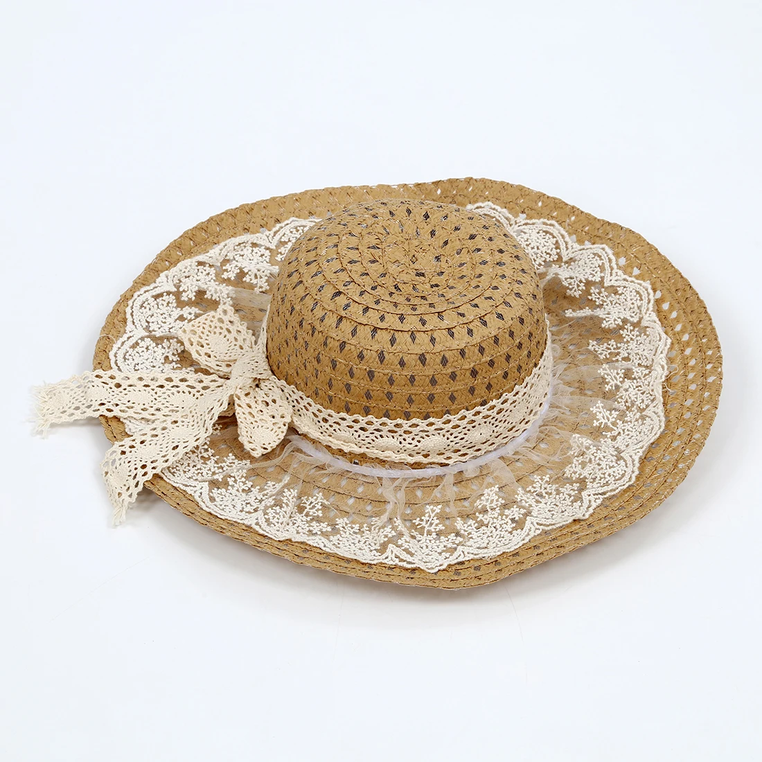 2017 Новый хаки шик Кружево бантом оформлен Защита от солнца шапка для Для женщин |