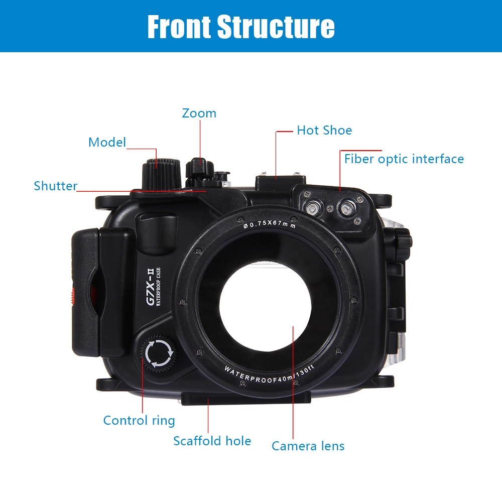 Mcoplus G7XII 40 m/130f подводный водонепроницаемый корпус камеры сумка для Canon G7XII DSLR камеры