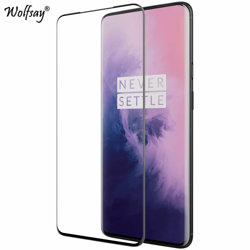 3D изогнутое стекло OnePlus 7 Pro защита экрана закаленное Полное клеевое 1 + 7Pro защитная