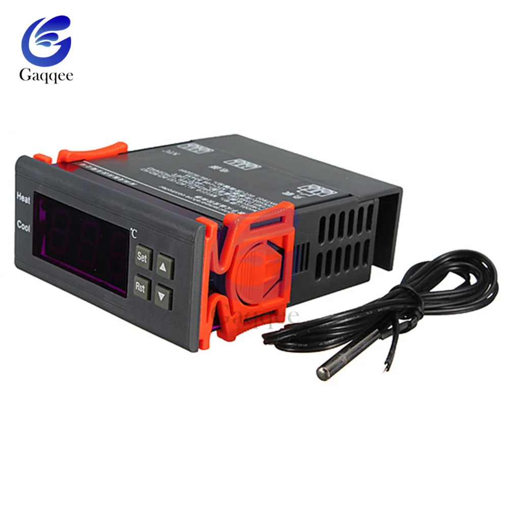 СВЕТОДИОДНЫЙ цифровой Температура регулятор STC-1000 DC 12 V-72 V 24V 220V терморегулятор Термостат для инкубатора W/обогреватель радиатор