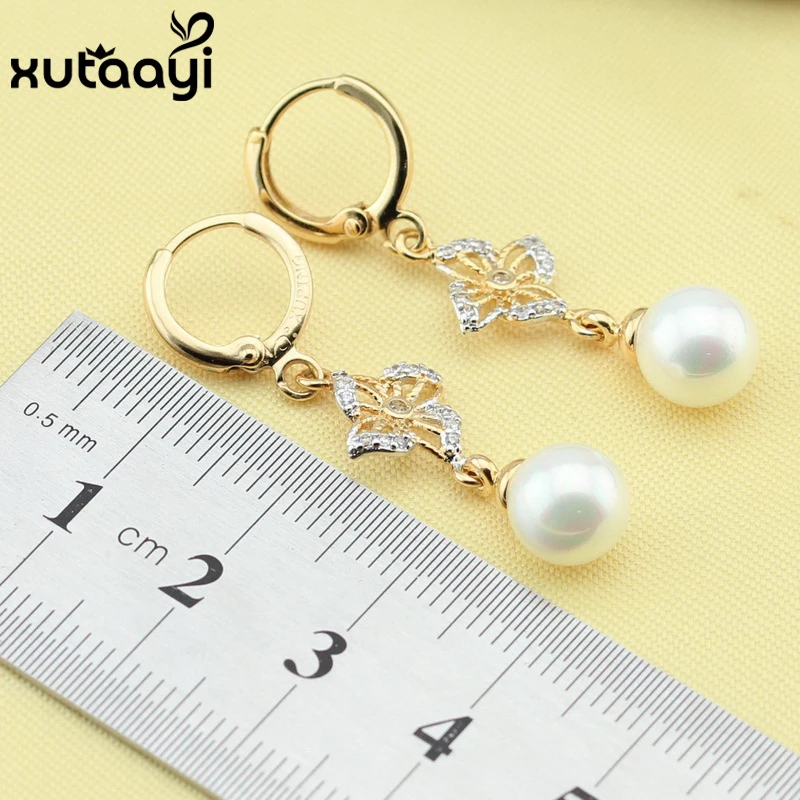 Модные ювелирные украшения для матери золотого цвета с белыми кристаллами