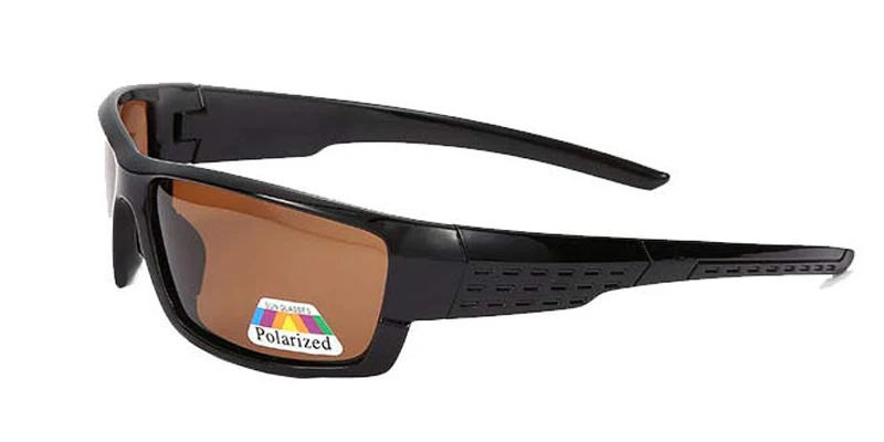 brown 1 Bright black Glitztxunk поляризационные солнцезащитные очки для мужчин, фирменный дизайн, квадратные спортивные солнцезащитные очки для мужчин, для вождения, черная оправа, очки UV400 okulary - Цвет линз: brown 1 Bright black