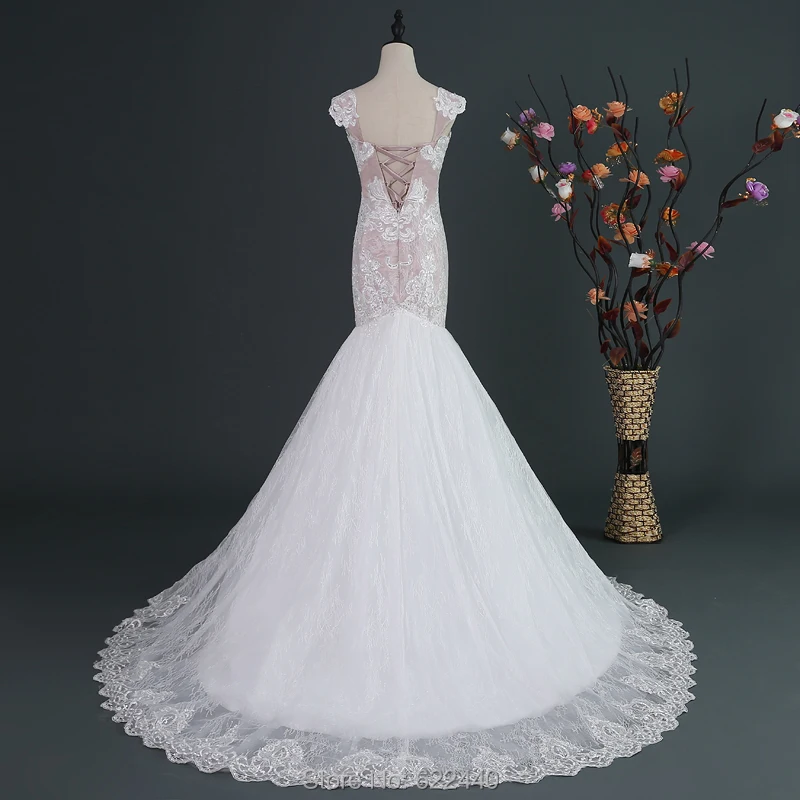 Custom-made Lace Mermaid Wedding Dresses Unique Trumpet Bridal Gown Dress Backless Gowns Robe De Marige | Свадьбы и торжества
